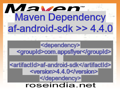 Maven dependency of af-android-sdk version 4.4.0