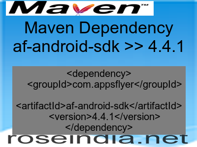 Maven dependency of af-android-sdk version 4.4.1