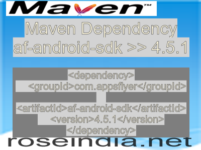 Maven dependency of af-android-sdk version 4.5.1