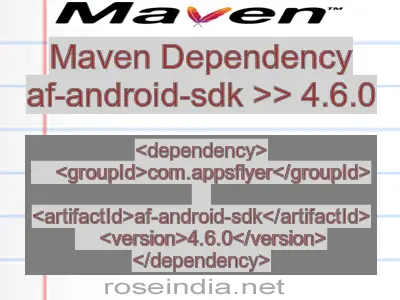 Maven dependency of af-android-sdk version 4.6.0