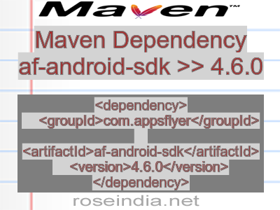 Maven dependency of af-android-sdk version 4.6.0