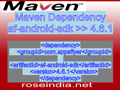Maven dependency of af-android-sdk version 4.6.1