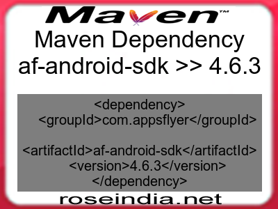 Maven dependency of af-android-sdk version 4.6.3
