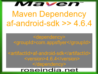 Maven dependency of af-android-sdk version 4.6.4