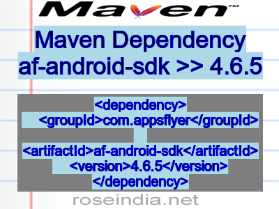Maven dependency of af-android-sdk version 4.6.5