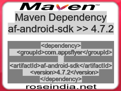 Maven dependency of af-android-sdk version 4.7.2