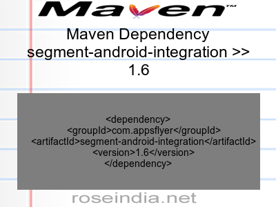 Maven dependency of segment-android-integration version 1.6