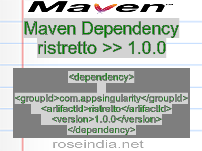 Maven dependency of ristretto version 1.0.0