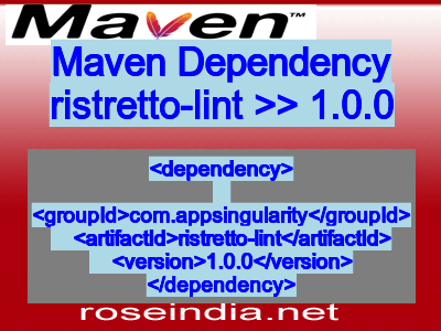 Maven dependency of ristretto-lint version 1.0.0