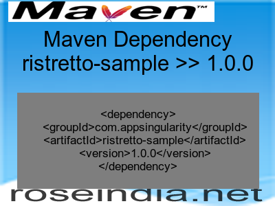 Maven dependency of ristretto-sample version 1.0.0