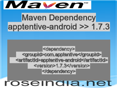 Maven dependency of apptentive-android version 1.7.3