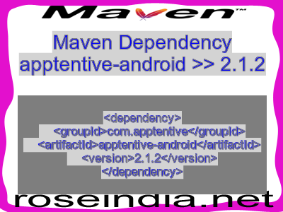 Maven dependency of apptentive-android version 2.1.2