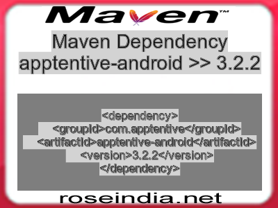 Maven dependency of apptentive-android version 3.2.2