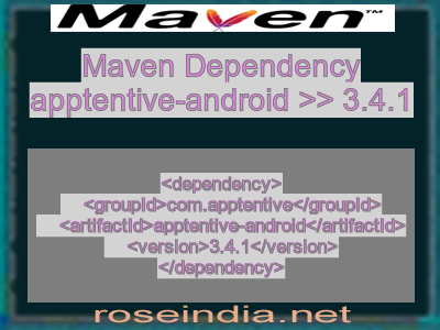 Maven dependency of apptentive-android version 3.4.1