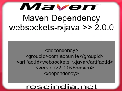 Maven dependency of websockets-rxjava version 2.0.0