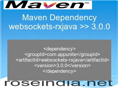 Maven dependency of websockets-rxjava version 3.0.0