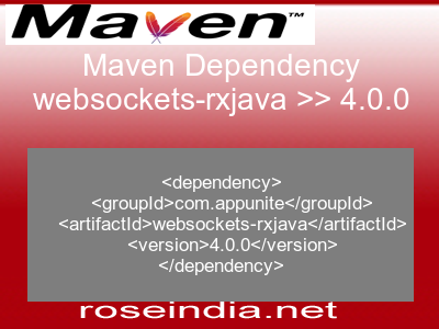 Maven dependency of websockets-rxjava version 4.0.0