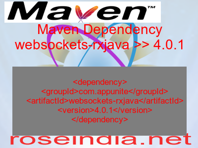 Maven dependency of websockets-rxjava version 4.0.1