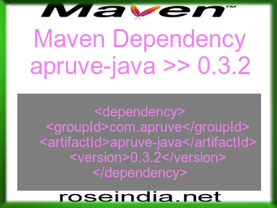Maven dependency of apruve-java version 0.3.2