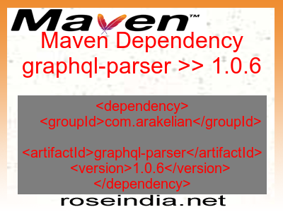 Maven dependency of graphql-parser version 1.0.6