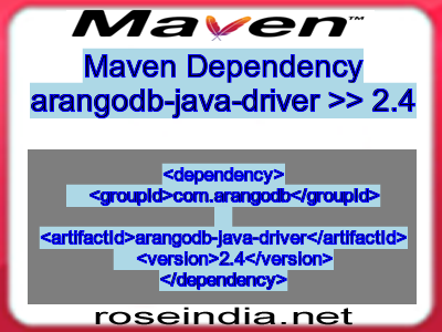 Maven dependency of arangodb-java-driver version 2.4