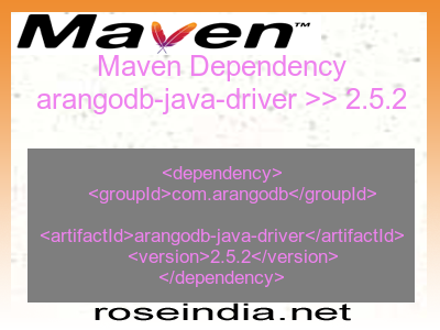 Maven dependency of arangodb-java-driver version 2.5.2