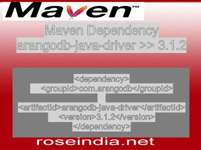 Maven dependency of arangodb-java-driver version 3.1.2