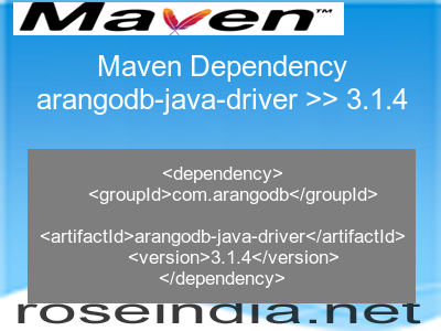 Maven dependency of arangodb-java-driver version 3.1.4