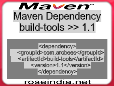 Maven dependency of build-tools version 1.1