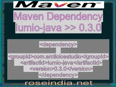 Maven dependency of lumio-java version 0.3.0
