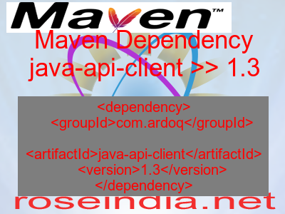 Maven dependency of java-api-client version 1.3