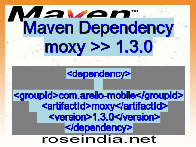 Maven dependency of moxy version 1.3.0