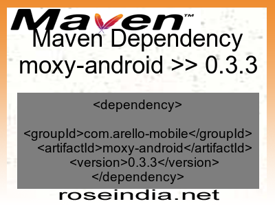 Maven dependency of moxy-android version 0.3.3