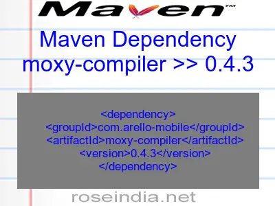 Maven dependency of moxy-compiler version 0.4.3