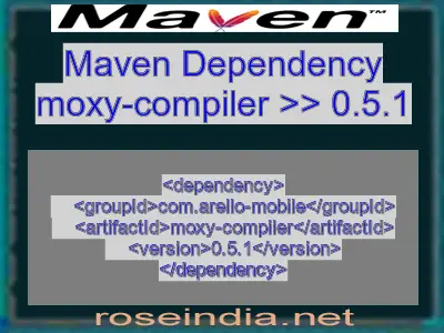 Maven dependency of moxy-compiler version 0.5.1