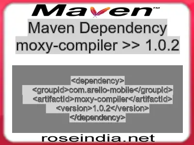 Maven dependency of moxy-compiler version 1.0.2