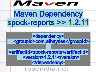 Maven dependency of spock-reports version 1.2.11