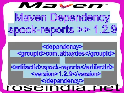 Maven dependency of spock-reports version 1.2.9