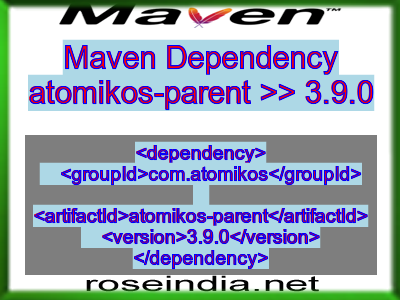 Maven dependency of atomikos-parent version 3.9.0