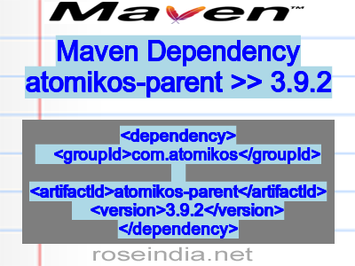 Maven dependency of atomikos-parent version 3.9.2