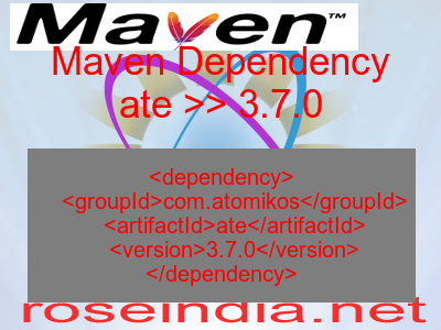 Maven dependency of ate version 3.7.0