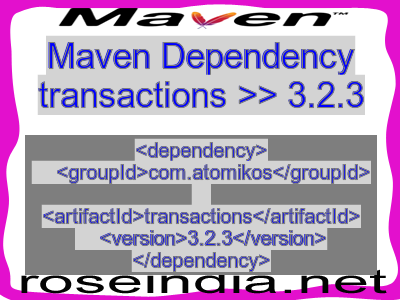 Maven dependency of transactions version 3.2.3