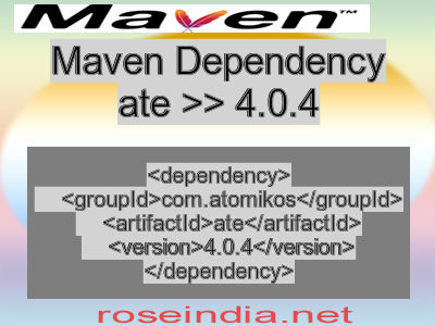 Maven dependency of ate version 4.0.4