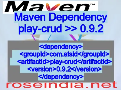 Maven dependency of play-crud version 0.9.2