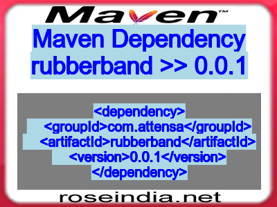 Maven dependency of rubberband version 0.0.1