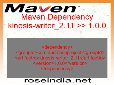 Maven dependency of kinesis-writer_2.11 version 1.0.0