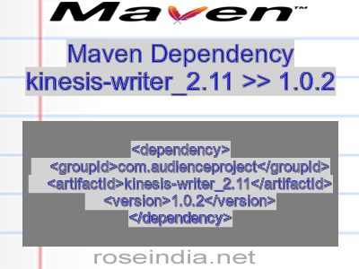 Maven dependency of kinesis-writer_2.11 version 1.0.2