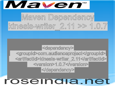 Maven dependency of kinesis-writer_2.11 version 1.0.7