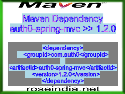 Maven dependency of auth0-spring-mvc version 1.2.0