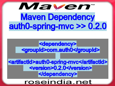 Maven dependency of auth0-spring-mvc version 0.2.0